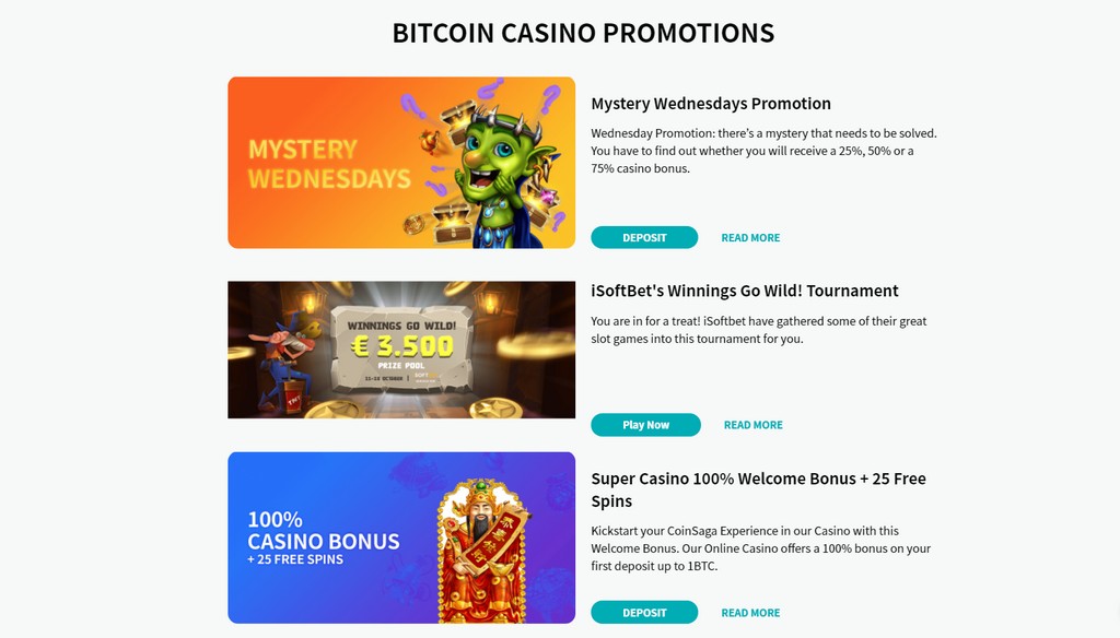 Coin Saga Promotionen