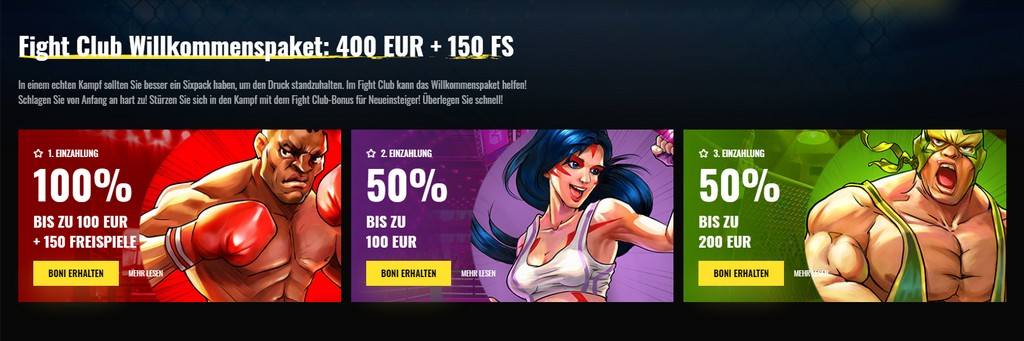 Fight Club Casino Willkommensbonus