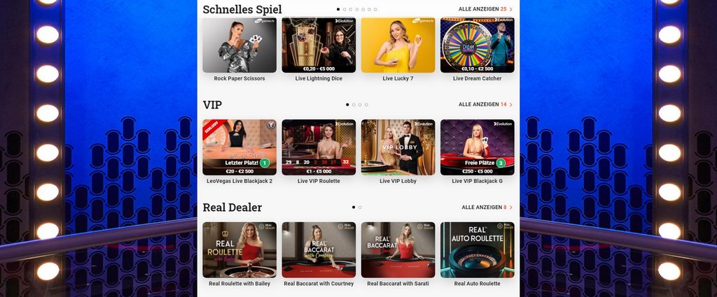 Leo Vegas Live Dealer Spiele