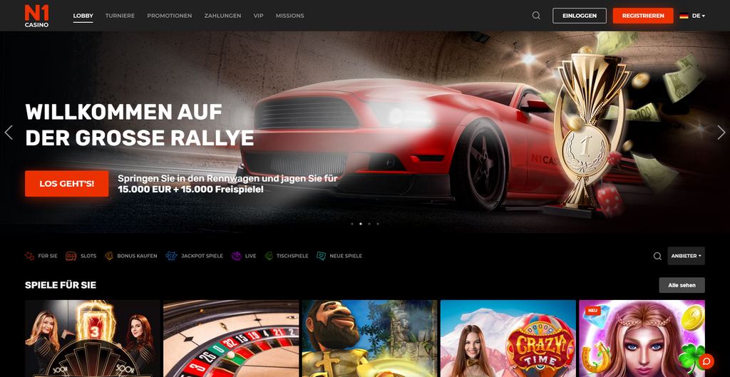 N1 Casino Startseite